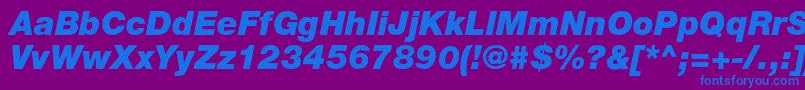 fuente HelveticaLt96BlackItalic – Fuentes Azules Sobre Fondo Morado