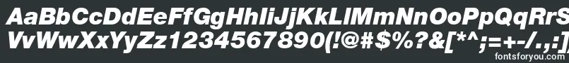 HelveticaLt96BlackItalic-fontti – valkoiset fontit