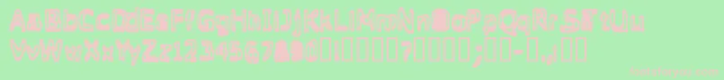Grasping Font – Pink Fonts on Green Background