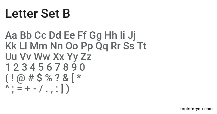 Fuente Letter Set B - alfabeto, números, caracteres especiales
