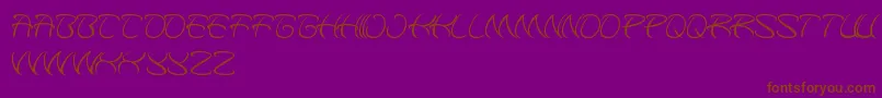 KungfuMaster-Schriftart – Braune Schriften auf violettem Hintergrund