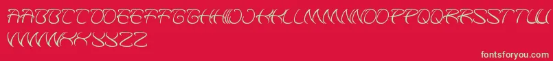 フォントKungfuMaster – 赤い背景に緑の文字