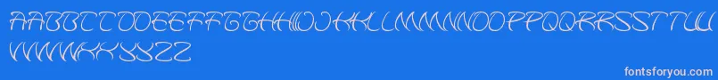 KungfuMaster-Schriftart – Rosa Schriften auf blauem Hintergrund