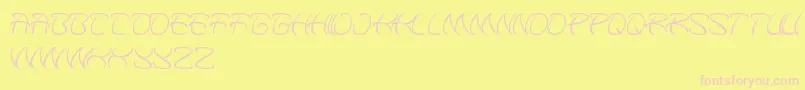 Шрифт KungfuMaster – розовые шрифты на жёлтом фоне