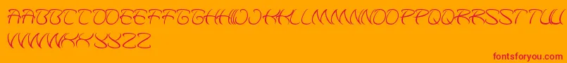 KungfuMaster Font – Red Fonts on Orange Background