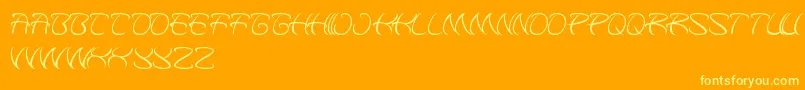 Fonte KungfuMaster – fontes amarelas em um fundo laranja