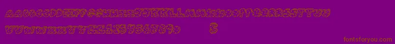 Agendaclash-Schriftart – Braune Schriften auf violettem Hintergrund