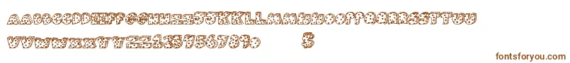 Шрифт Agendaclash – коричневые шрифты на белом фоне