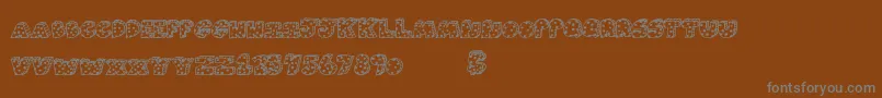 Agendaclash-Schriftart – Graue Schriften auf braunem Hintergrund
