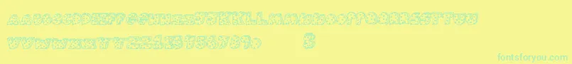Agendaclash Font – Green Fonts on Yellow Background