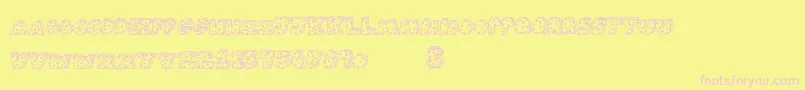 フォントAgendaclash – ピンクのフォント、黄色の背景