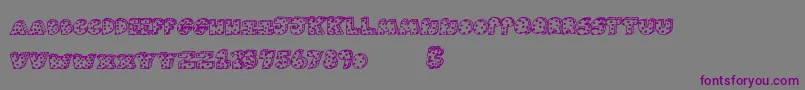 フォントAgendaclash – 紫色のフォント、灰色の背景