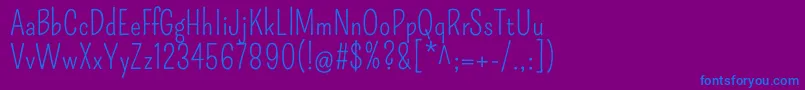 PompiereRegular Font – Blue Fonts on Purple Background