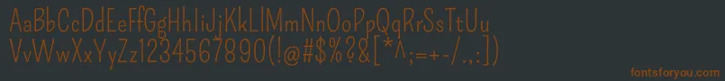 PompiereRegular Font – Brown Fonts on Black Background