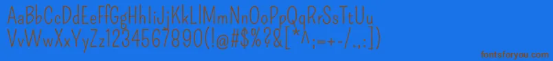 PompiereRegular Font – Brown Fonts on Blue Background