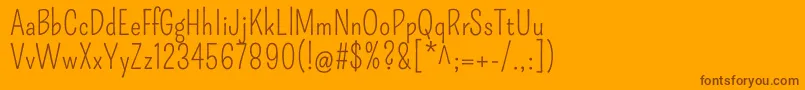 PompiereRegular Font – Brown Fonts on Orange Background