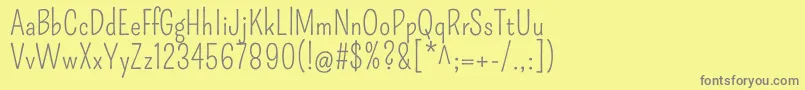 PompiereRegular Font – Gray Fonts on Yellow Background