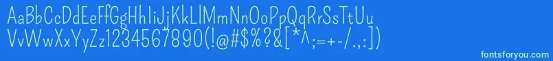 PompiereRegular Font – Green Fonts on Blue Background