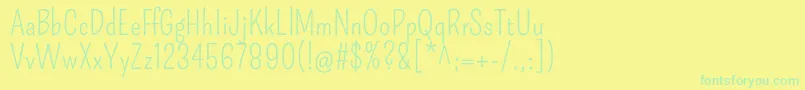 PompiereRegular Font – Green Fonts on Yellow Background