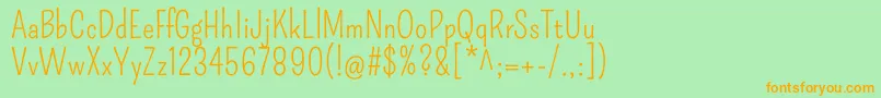 PompiereRegular Font – Orange Fonts on Green Background