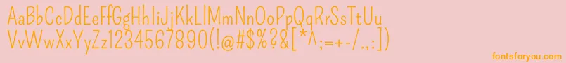 PompiereRegular Font – Orange Fonts on Pink Background