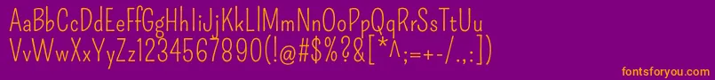 PompiereRegular Font – Orange Fonts on Purple Background