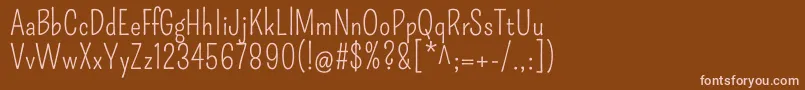 PompiereRegular-Schriftart – Rosa Schriften auf braunem Hintergrund