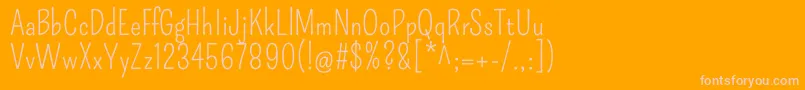PompiereRegular Font – Pink Fonts on Orange Background