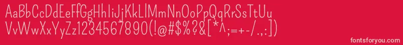 PompiereRegular Font – Pink Fonts on Red Background