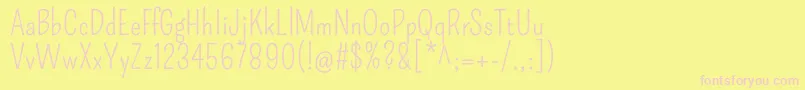 Police PompiereRegular – polices roses sur fond jaune