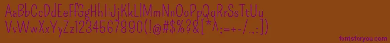 PompiereRegular Font – Purple Fonts on Brown Background