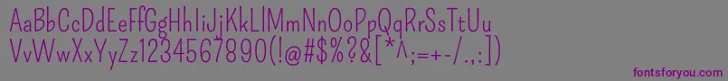 PompiereRegular Font – Purple Fonts on Gray Background