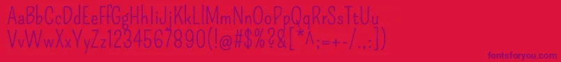 PompiereRegular Font – Purple Fonts on Red Background