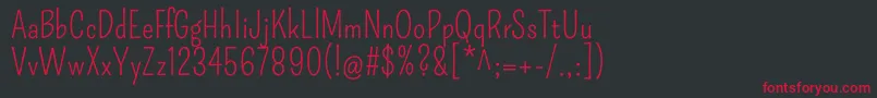 PompiereRegular Font – Red Fonts on Black Background