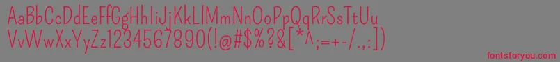 フォントPompiereRegular – 赤い文字の灰色の背景