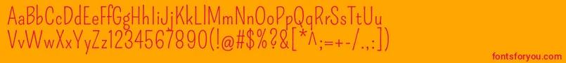 PompiereRegular Font – Red Fonts on Orange Background