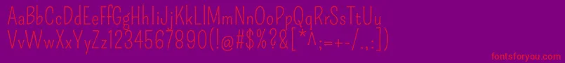 PompiereRegular Font – Red Fonts on Purple Background