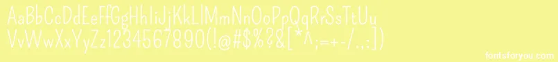 PompiereRegular Font – White Fonts on Yellow Background