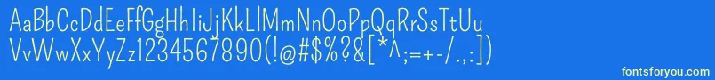 PompiereRegular Font – Yellow Fonts on Blue Background