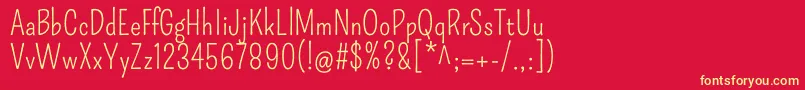 PompiereRegular Font – Yellow Fonts on Red Background