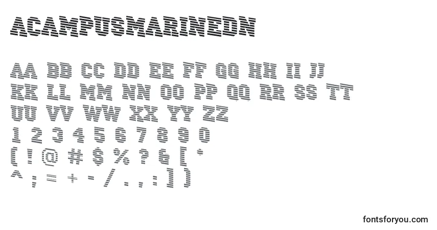Police ACampusmarinedn - Alphabet, Chiffres, Caractères Spéciaux