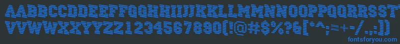 ACampusmarinedn Font – Blue Fonts on Black Background