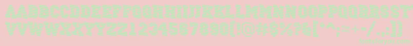 ACampusmarinedn Font – Green Fonts on Pink Background