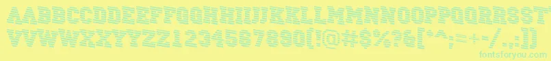 ACampusmarinedn Font – Green Fonts on Yellow Background