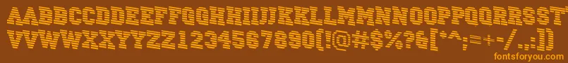 ACampusmarinedn Font – Orange Fonts on Brown Background