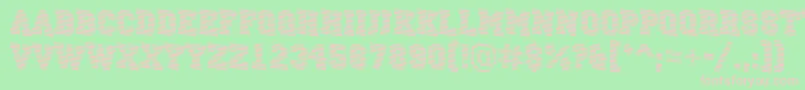 ACampusmarinedn Font – Pink Fonts on Green Background