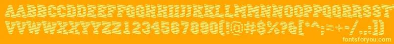 ACampusmarinedn-Schriftart – Gelbe Schriften auf orangefarbenem Hintergrund