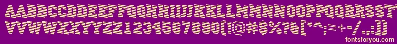 ACampusmarinedn Font – Yellow Fonts on Purple Background