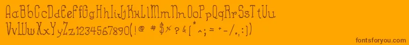 fuente AlmostCartoon – Fuentes Marrones Sobre Fondo Naranja