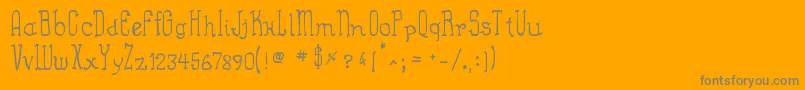 AlmostCartoon-Schriftart – Graue Schriften auf orangefarbenem Hintergrund